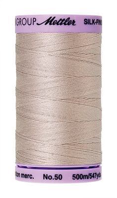 Silk Finish 50wt Mercerized Cotton Sewing Thread in 0319 CloudGray by Mettler