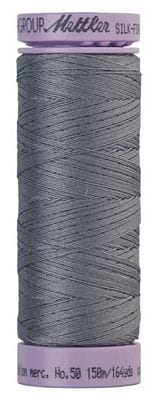 Silk Finish 50wt Mercerized Cotton Sewing Thread in 1511 Royal Grey by Mettler