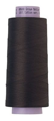 Silk Finish 50wt Mercerized Cotton Sewing Thread in 1002 Very Dark Brown by Mettler