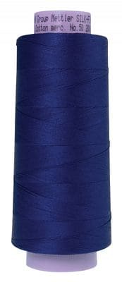 Silk Finish 50wt Mercerized Cotton Sewing Thread in 1304 Imperial Blue by Mettler