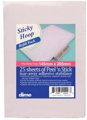 Stabilizer, Peel 'n Stick, Tear Away for 145mmx255mm Sticky Hoop by DIME