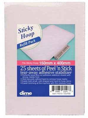 Stabilizer, Peel 'n Stick, Tear Away for 150mmx400mm Sticky Hoop by DIME