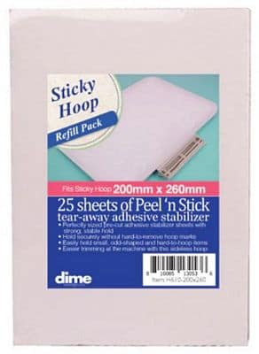 Stabilizer, Peel 'n Stick, Tear Away for 200mmx260mm Sticky Hoop by DIME