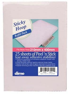 Stabilizer, Peel 'n Stick, Tear Away for 210mmx400mm Sticky Hoop by DIME