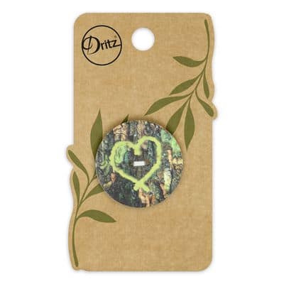 Buttons, Round 30mm In Green, Recycled Coconut, 1 Pack by Dritz