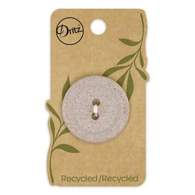 Buttons, Round 34mm In Beige, Recycled Macadamia, 1 Pack by Dritz