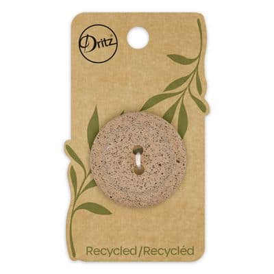 Buttons, Round 34mm In Brown, Recycled Coffee, 1 Pack by Dritz