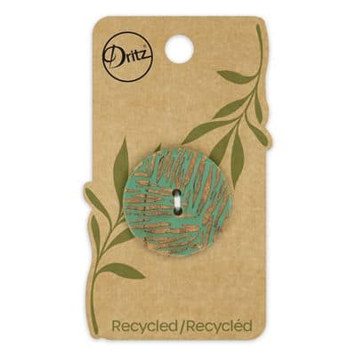 Buttons, Round 30mm In Green, Recycled Coconut, 1 Pack by Dritz