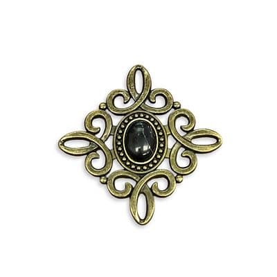 Scroll Concho 1-1/2" in Bronze/Black by Simply Classic