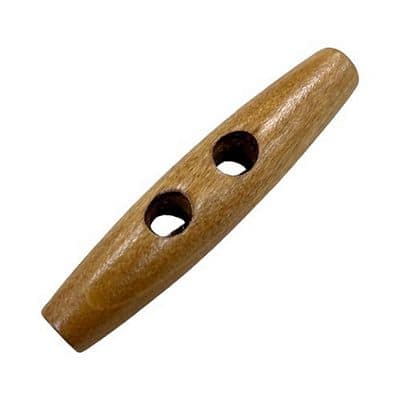 Button, Toggle Wooden Button 2-3/4" in Light Brown by Simply Classic