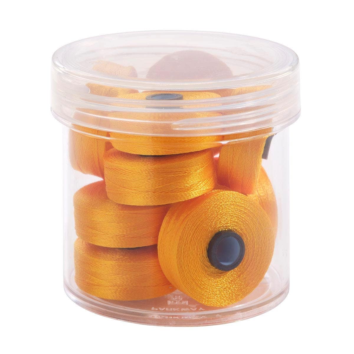 Pre-Wound Bobbins, M Class, Magna-Glide Delights 40wt Trilobal Polyester Thread in 80137 Bright Gold by FilTec (10 Pack)