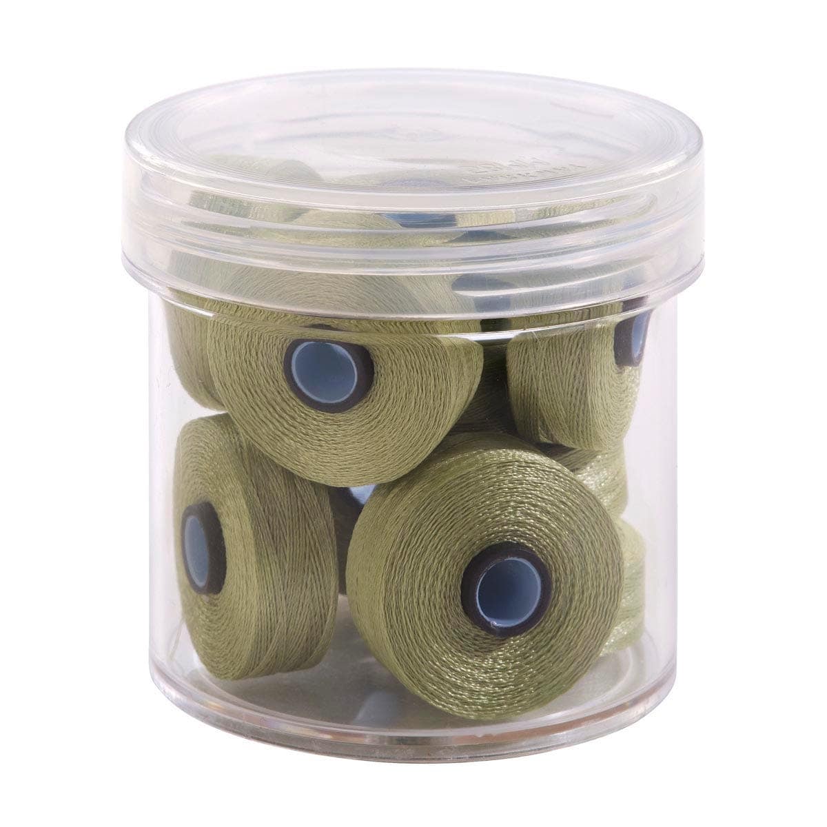 Pre-Wound Bobbins, M Class, Magna-Glide Delights 40wt Trilobal Polyester Thread in 60580 Celery by FilTec (10 Pack)