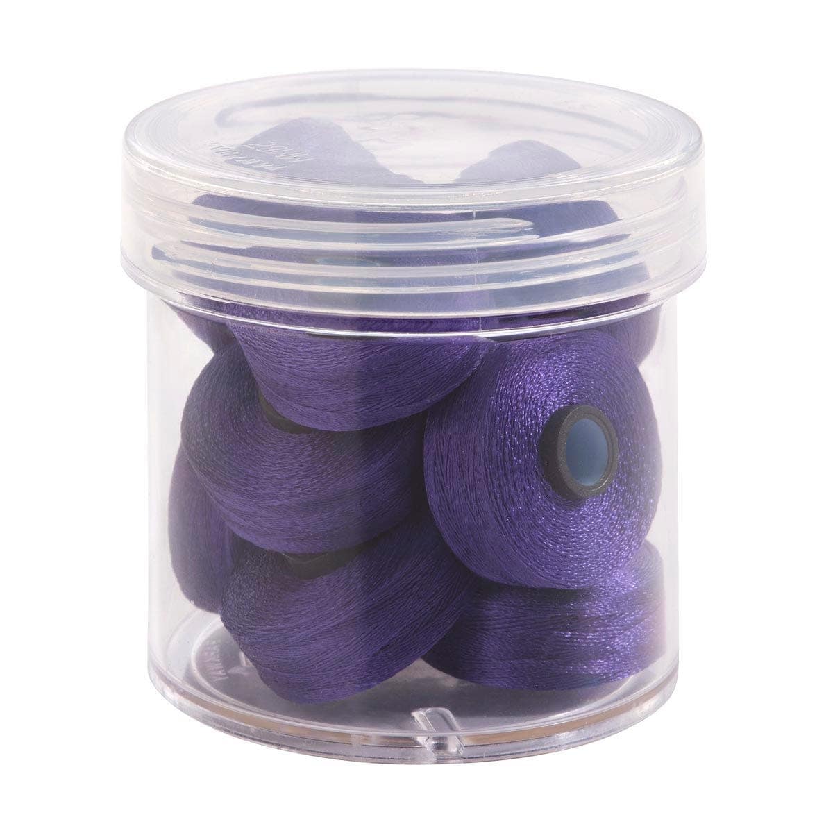 Pre-Wound Bobbins, M Class, Magna-Glide Delights 40wt Trilobal Polyester Thread in 42607 Raven by FilTec (10 Pack)