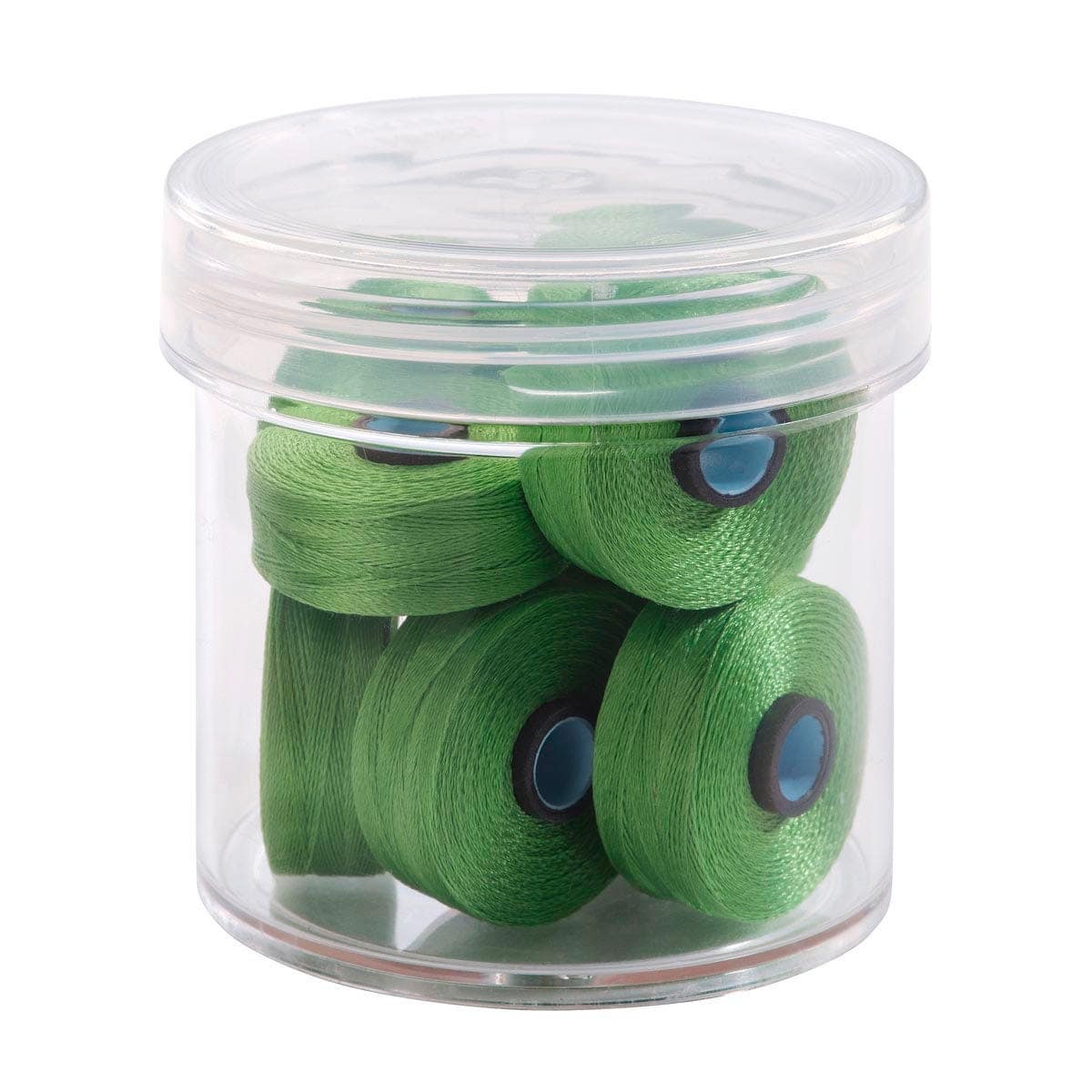 Pre-Wound Bobbins, M Class, Magna-Glide Delights 40wt Trilobal Polyester Thread in 60362 Turf by FilTec (10 Pack)
